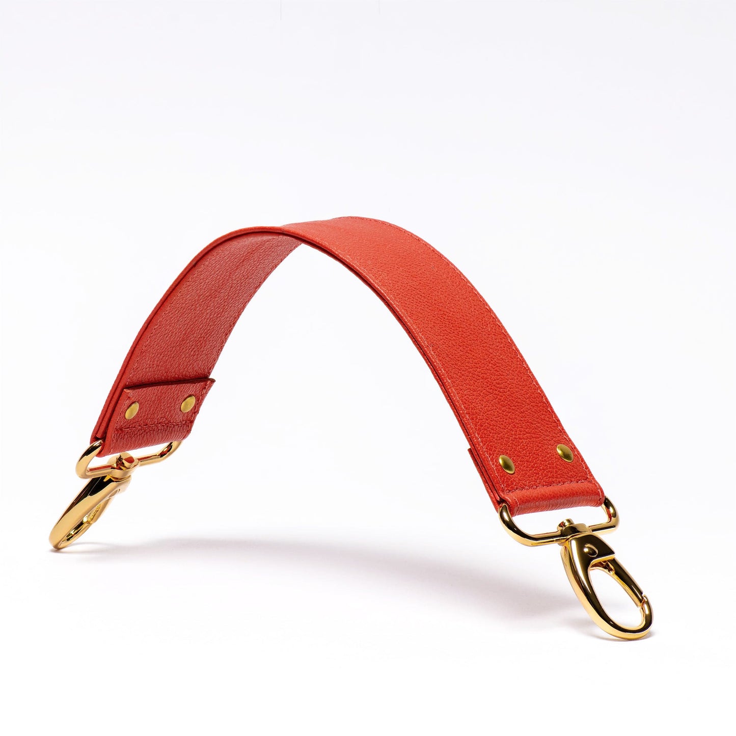 Orange Pigmented Grain Shoulder Strap Leather Purse Strap Replacement 2" Width