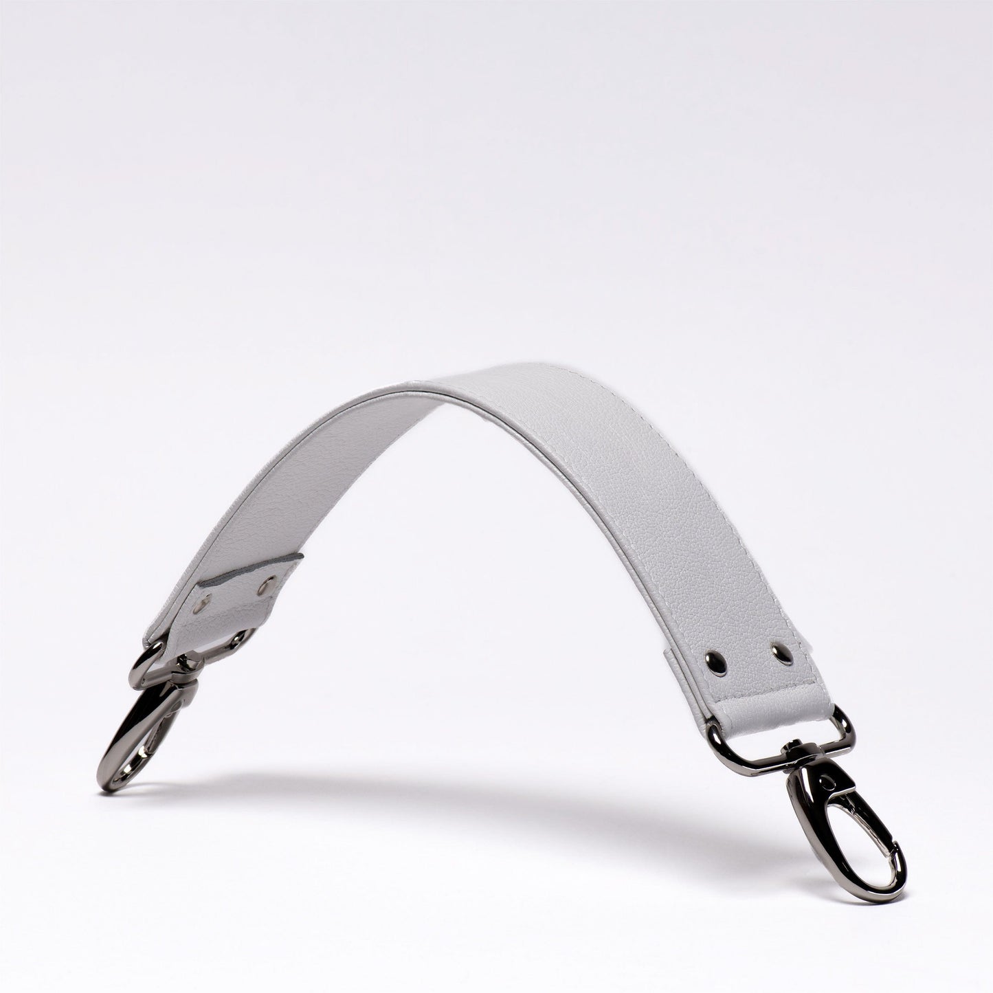 White Pigmented Grain Shoulder Strap Leather Purse Strap Replacement 2" Width