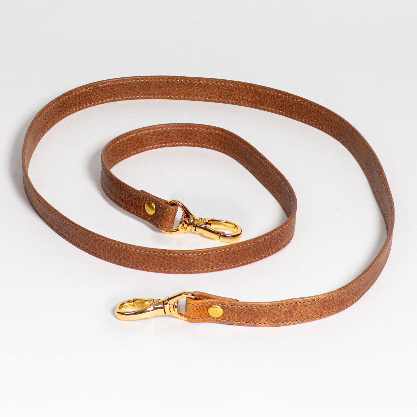 Leather Calf Purse strap Medium Brown