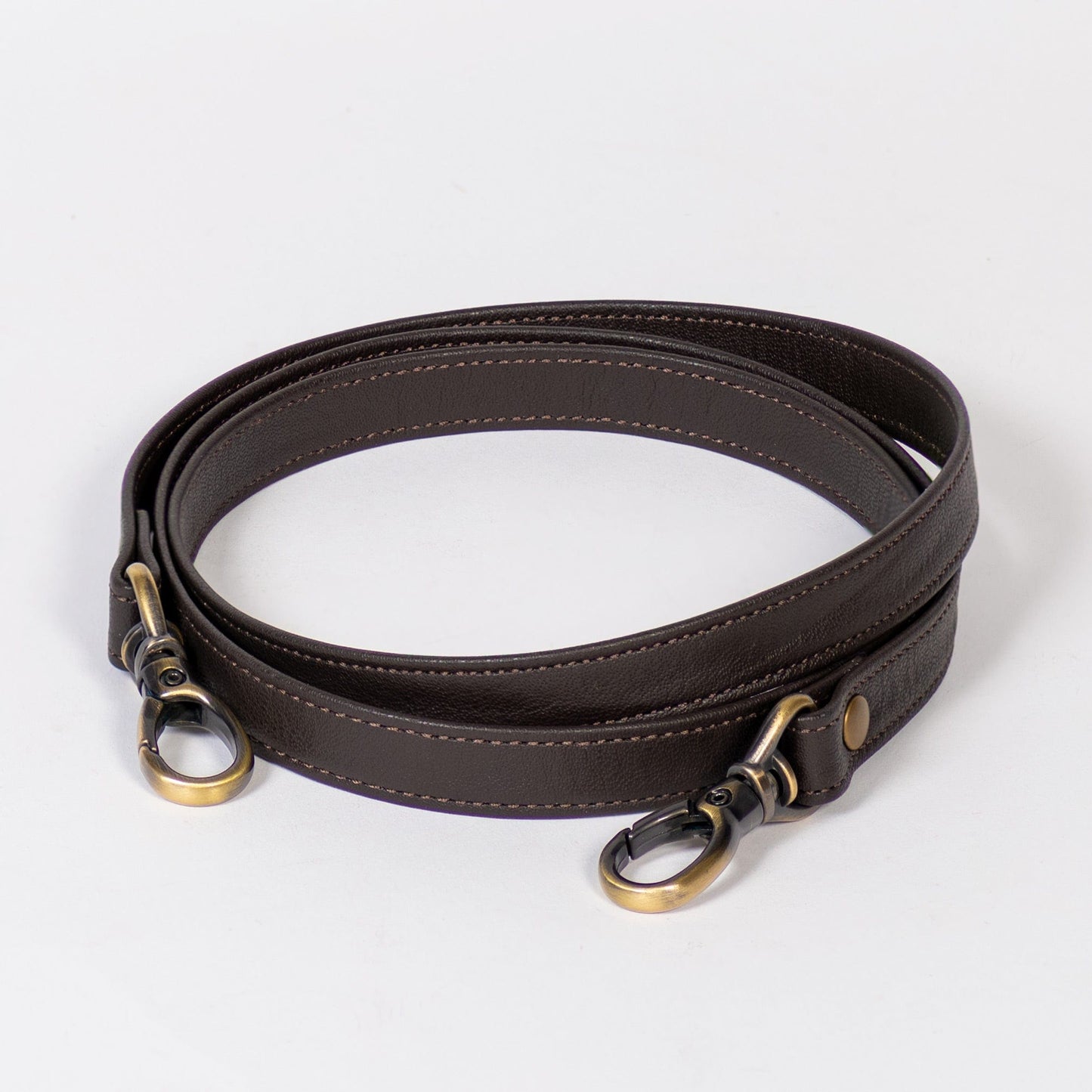 Dark Brown Calf Leather Purse Strap Five Eighth Inch Width