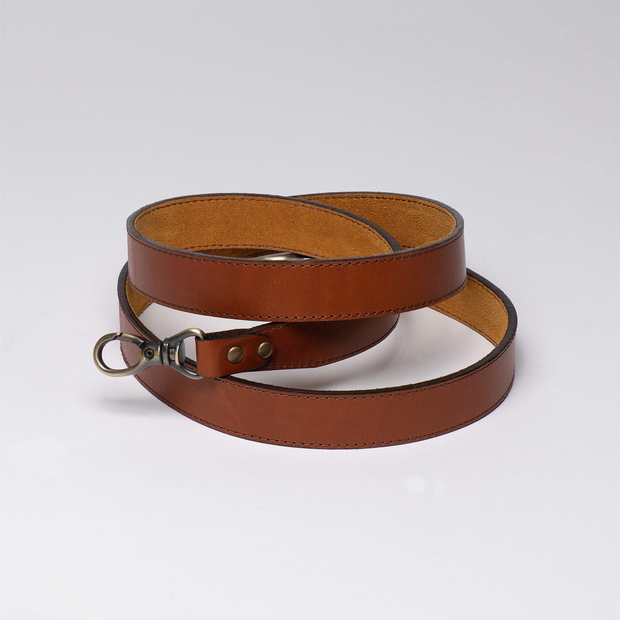 Button Snap Strap - Dark Brown Leather Strap – dressupyourpurse